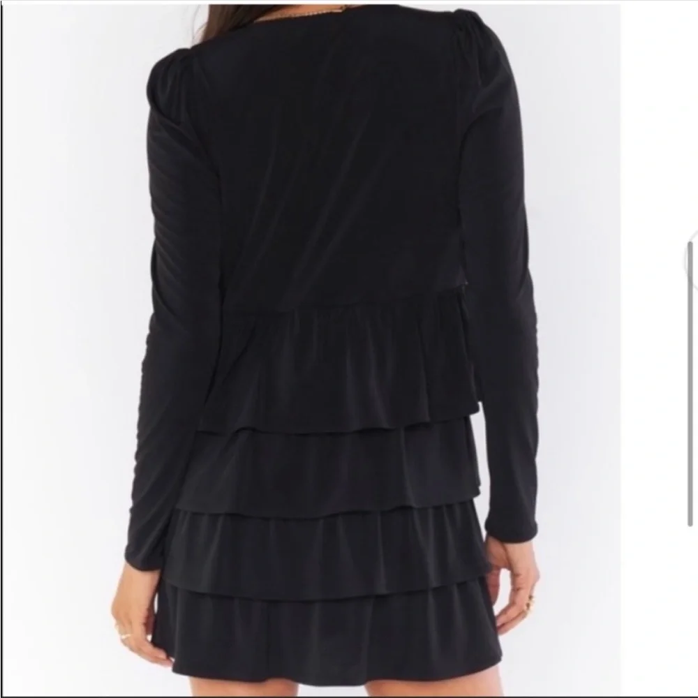 Show Me Your MuMu | Tier‎ Mini Black Ruffle Dress